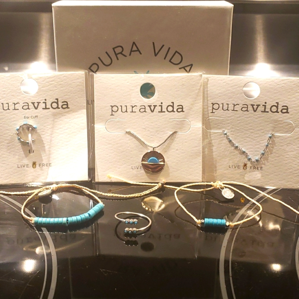 Pura Vida turquoise lot. Ring, necklaces,bracelets, and ear cuff